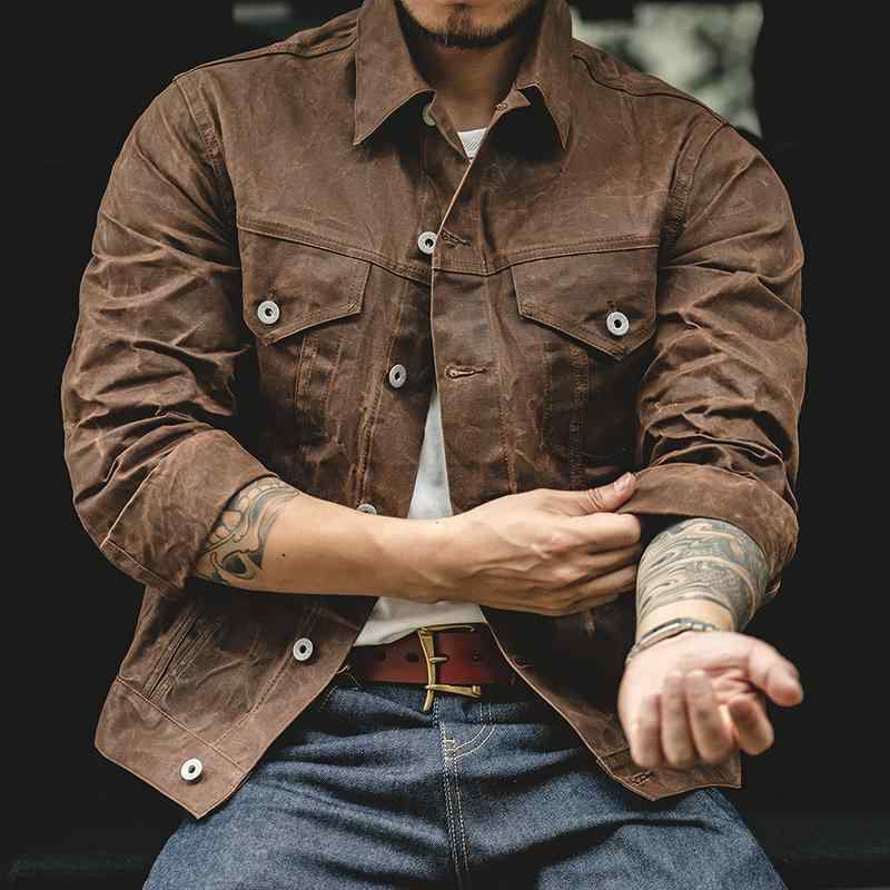 メンズ 流行り物 服 成人男性用   分かりやすい かっこいい 成年者 表どおり 心地好い 商行為 通い アメリカン レトロ 黄色石ころ 帆布 上衣 カーキ 絵の具
