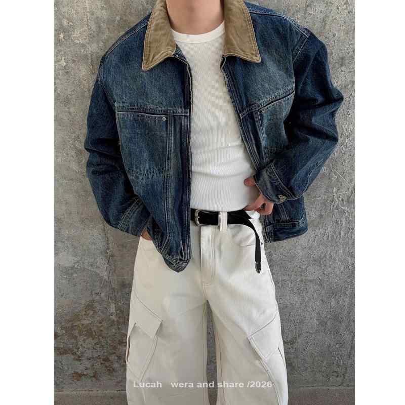 メンズ 流行り物 服 成人男性用   分かりやすい かっこいい 成年者 表どおり 心地好い 商行為 通い レトロ ウォッシュ製作 色つや 立ちはだかる ジーンズ ハイエンド 上衣 心地好い 相応う