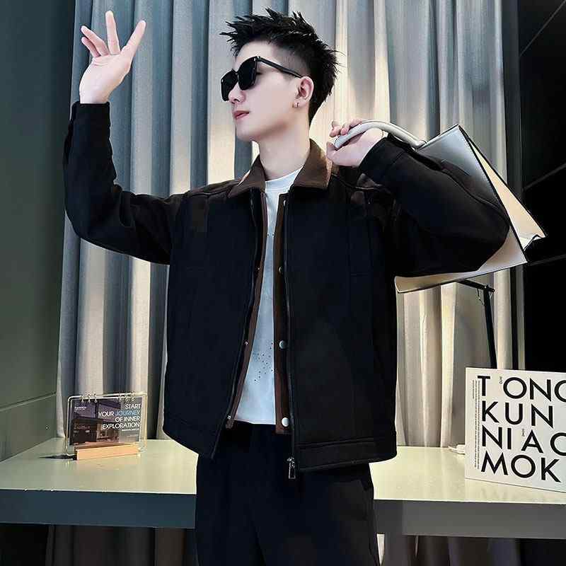 メンズ ファッション 服 男性用 シンプル かっこいい 大人 春コーデ カラー ブロックカラー ジャケット クール スタイリッシュ ツーピース ジャケット