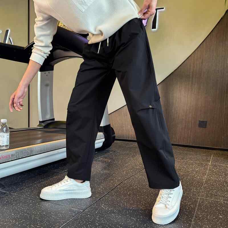 メンズ ファッション 服 男性用 シンプル かっこいい 大人 春コーデ ハイエンド 黒 ズボン ズボン ゆったり クール カジュアル ズボン