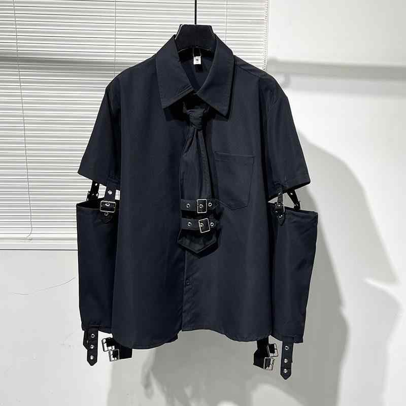 メンズ ファッション 服 男性用 シンプル かっこいい 大人 春コーデ ダークメタル シャツ ストリート ワーク シャツ