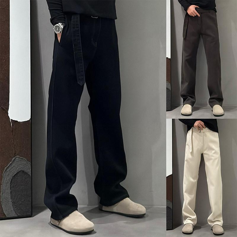 メンズ ファッション 服 男性用 シンプル かっこいい 大人 春コーデ ヨーロピアン ウォッシュド ジーンズ レトロ カジュアル パンツ 快適 ストレート レッグ パンツ