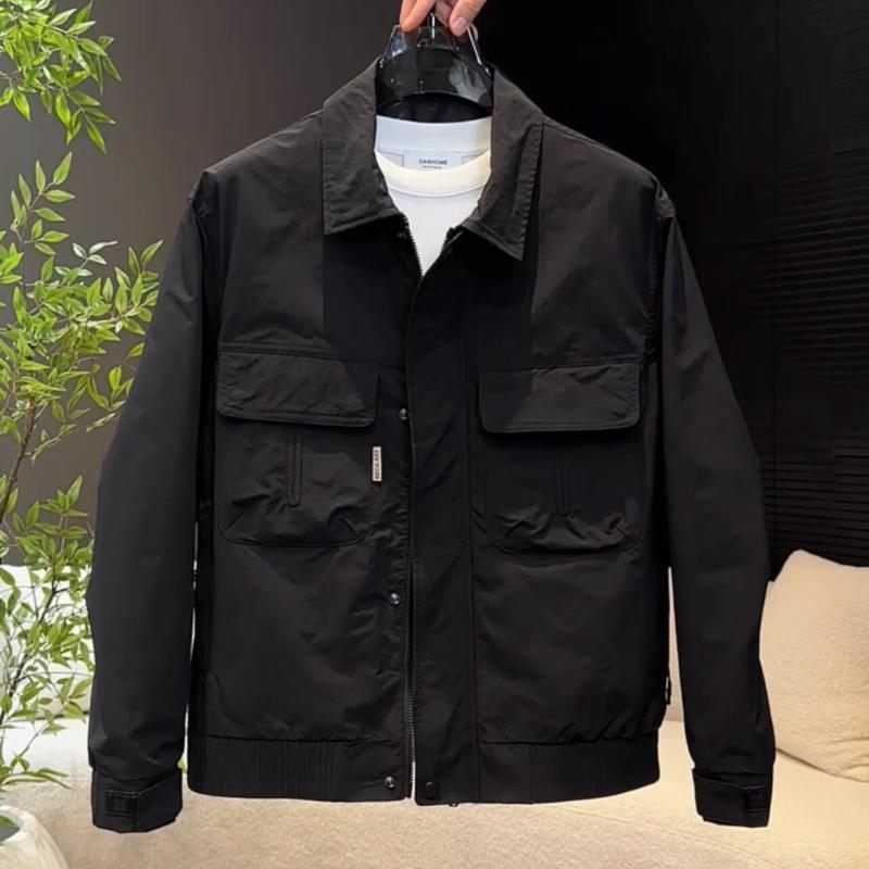 メンズ ファッション 服 男性用 シンプル かっこいい 大人 春コーデ 軽量 ラグジュアリー ジャケット ワーク ウェア カジュアル 無地 |リコット