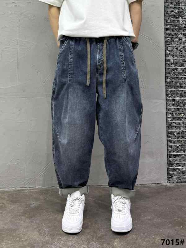 メンズ 流行り物 服 成人男性用   分かりやすい かっこいい 成年者 春コーデ  曲線状の形 厚地の外套大きさ デニム キャロット ズボン下 表どおり 冷やりとした 格好のいい ワイドレッグ 心地よい ズボン下