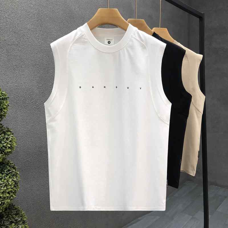 メンズ ファッション 服 男性用 シンプル かっこいい 大人 春コーデ スタイリッシュ クール ノースリーブ シャツ コットン ベスト スポーツ