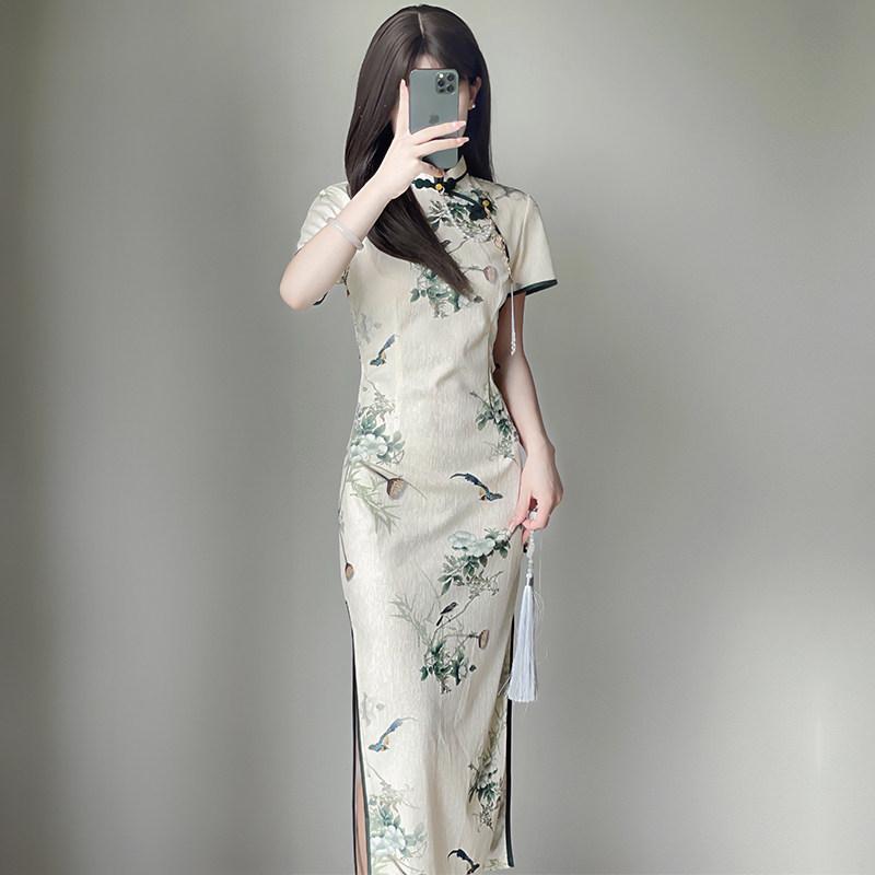 レディース アジアンテイスト 御召しもの 軽さ 普段着 民族風 レトロ 茶師服