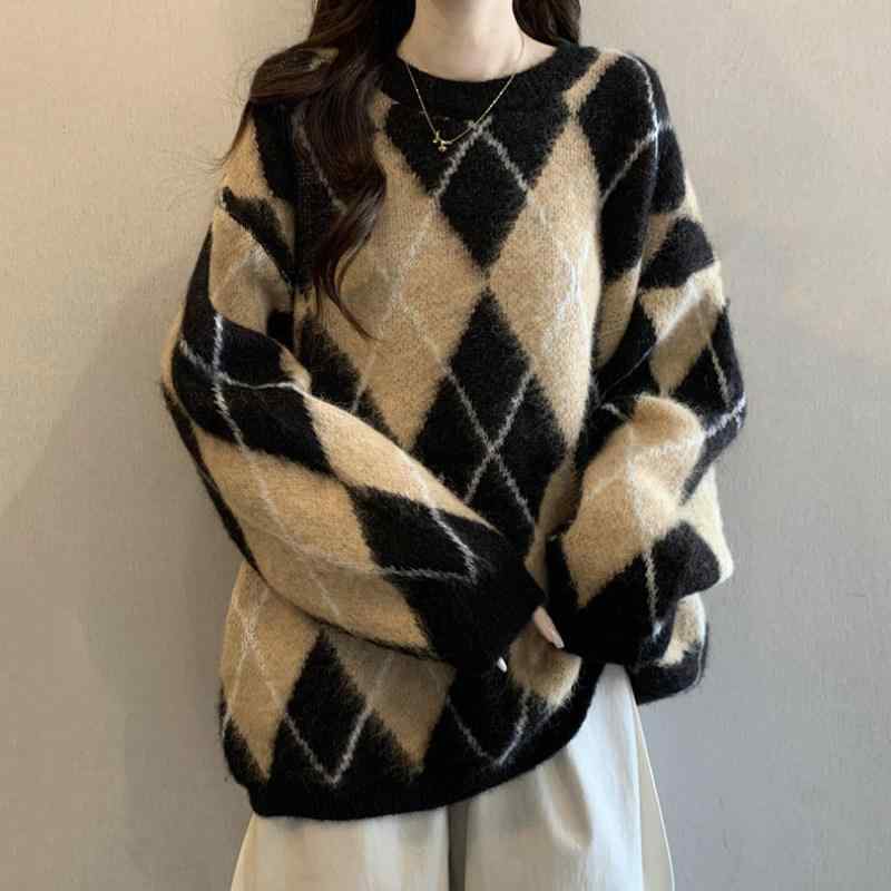 レディース 長袖 セーター ゆったり フィット ミドル丈 ニット トップス 6,245円