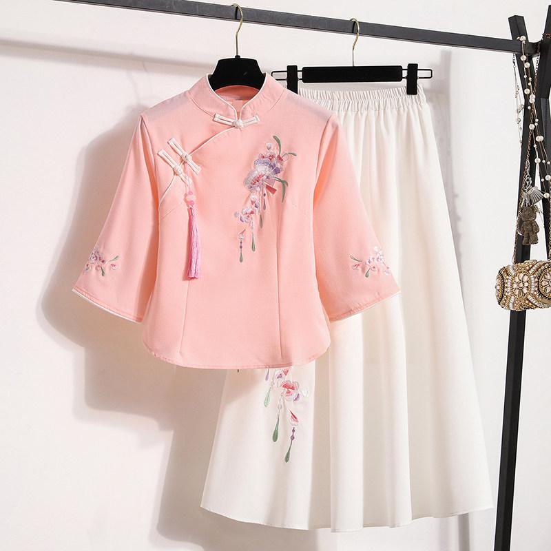 レディース 唐装 民族衣装 スーツ 茶道 服 民族風 レトロ |リコット