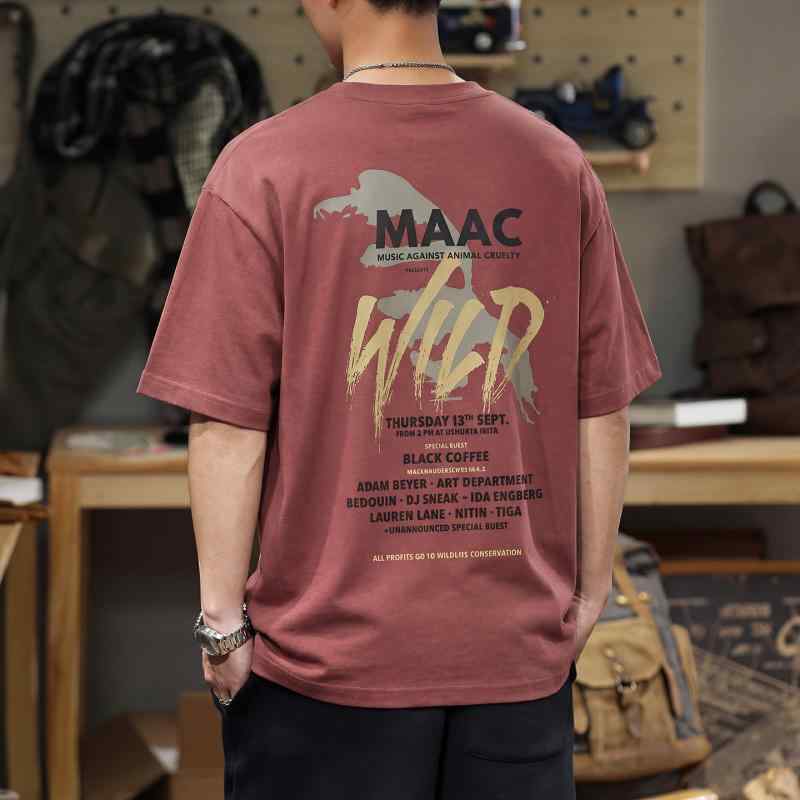 メンズ 半袖 Tシャツ 夏 ゆったり フィット 大きいサイズ 綿 プリント 半袖 シャツ