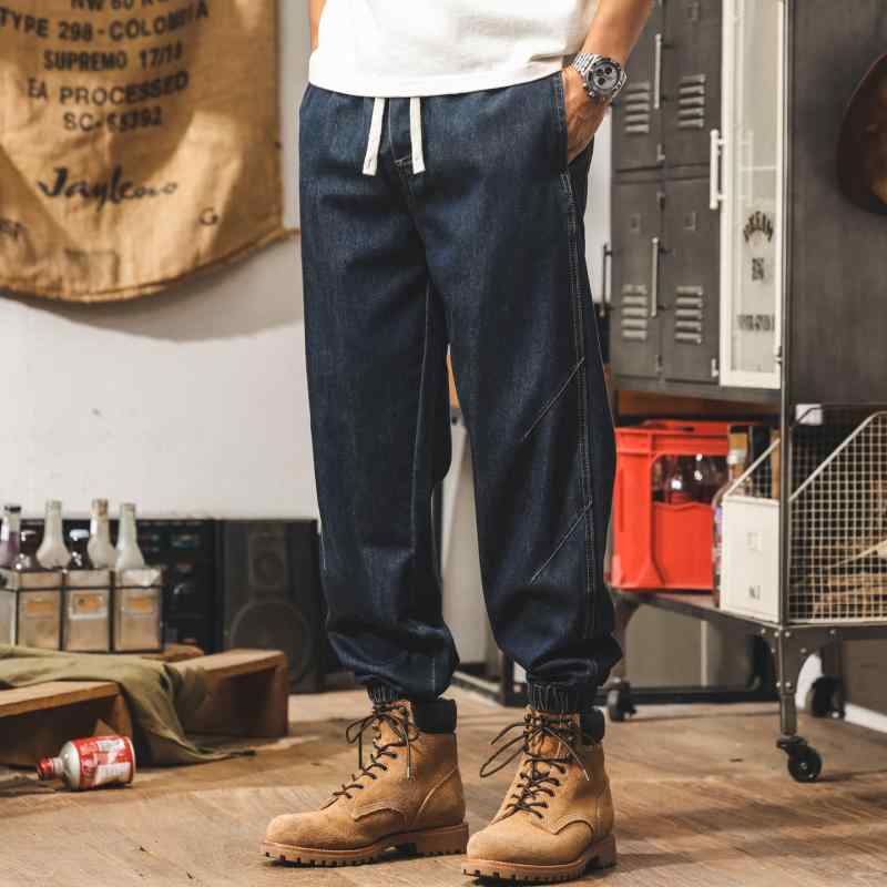 春 秋 コーデ メンズ リネン ジーンズ フィット リヨセル ゆったり シルエット テーパードレッグ スリム スタイル カジュアル パンツ