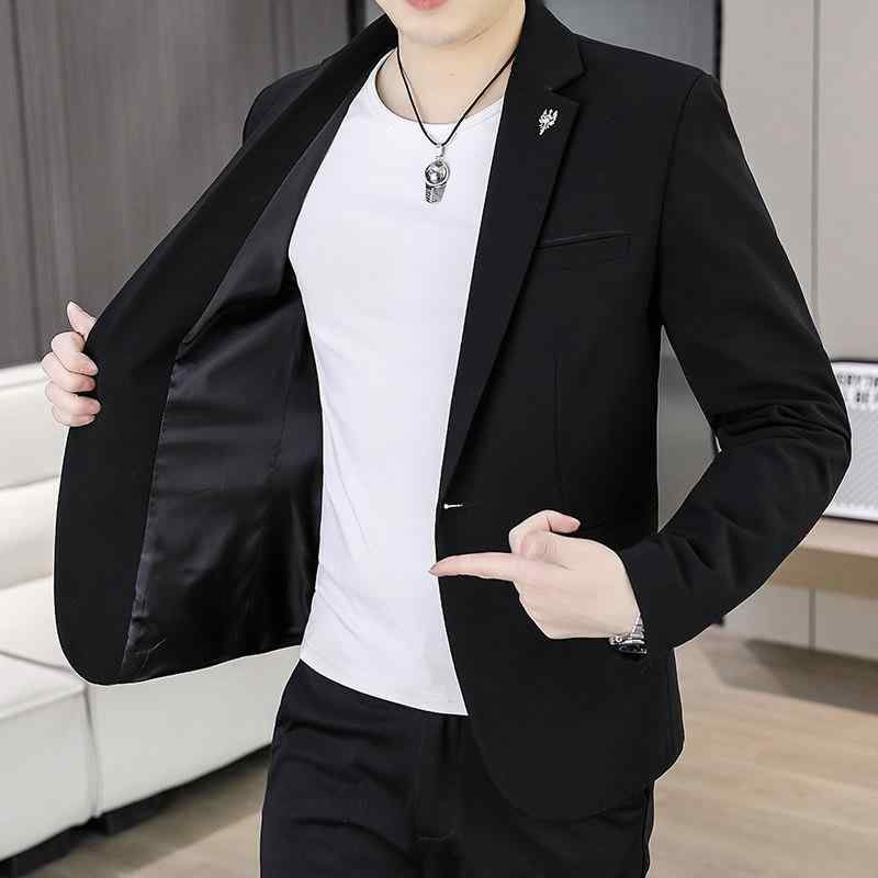 メンズ 春　秋 カジュアル 快適 ブラック スーツ ジャケット