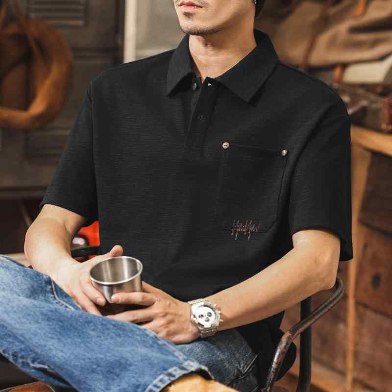 アメリカン レトロ メンズ スポーツシャツ 半袖 夏 メンズ プルオーバー ゆったり 半袖 トップス
