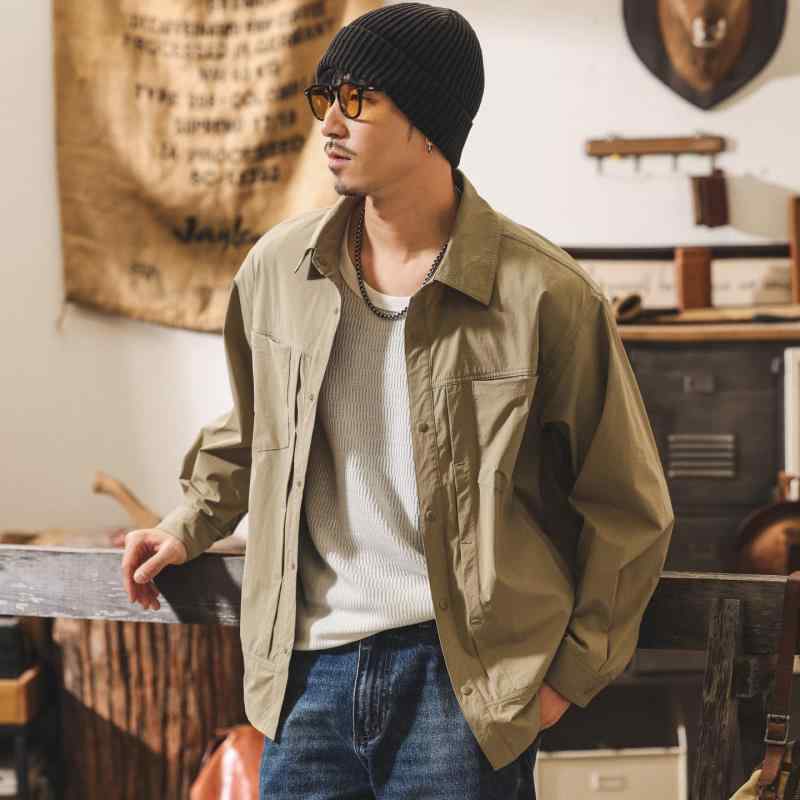アメリカン レトロ アウトドア 速乾 細工物 プルオーバー メンズ 春 表現スタイル 長袖 プルオーバー メンズ 薄っぺら 上衣