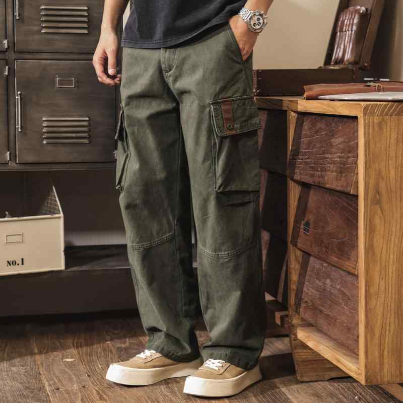 アメリカン レトロ カーゴ パンツ メンズ 春 スタイル メンズ パンツ ゆったり ストレート レッグ カジュアル パンツ 10,457円