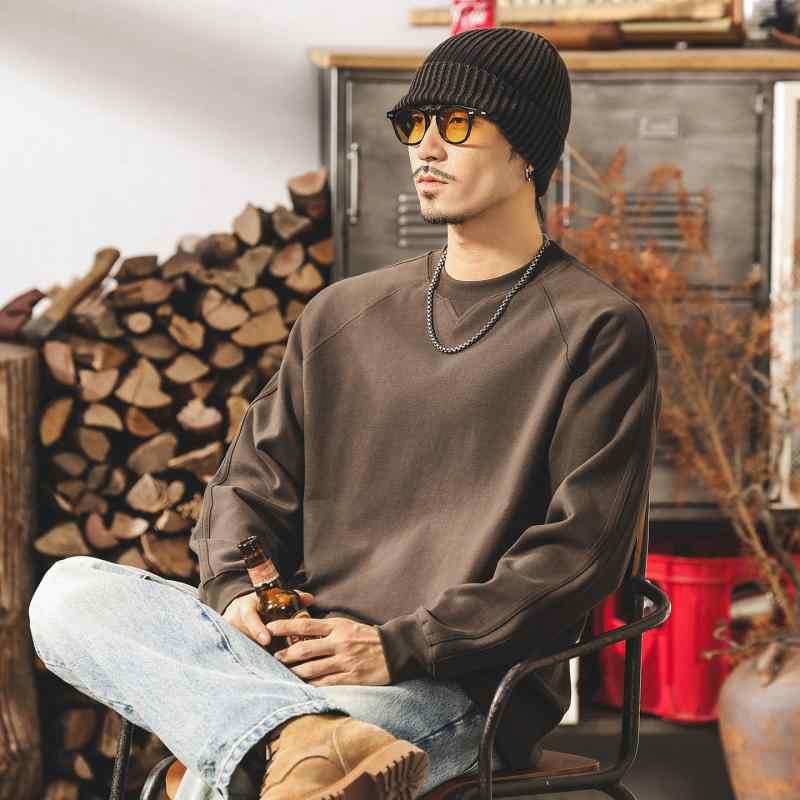 アメリカン レトロ メンズ 長袖 プルオーバー 春 流汗 プルオーバー 春 秋 ゆったり 相応う インナーレイヤー 軍事基地 プルオーバー