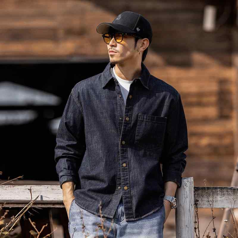 アメリカン レトロ リヨ独居室 カラムシ プルオーバー メンズ 長袖 春 表現スタイル ゆったり 心地よい ジーンズ プルオーバー 上衣
