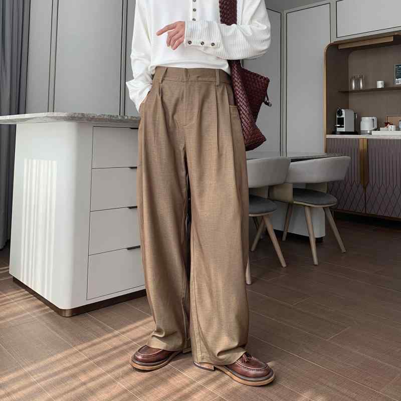 秋冬 メンズ ズボン下 ゆったり ワイドレッグ 引っ切り無い レッグ 心地好い ズボン下
