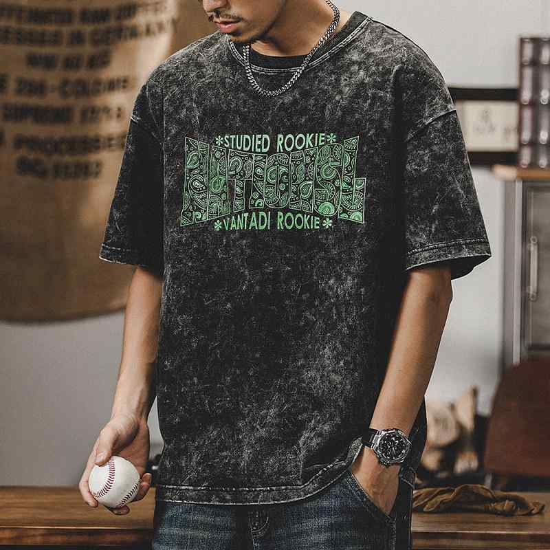 アメリカン Tシャツ メンズ 半袖 綿 メンズ 夏 ファッション ゆったり 大きいサイズ メンズ 五分袖 Tシャツ