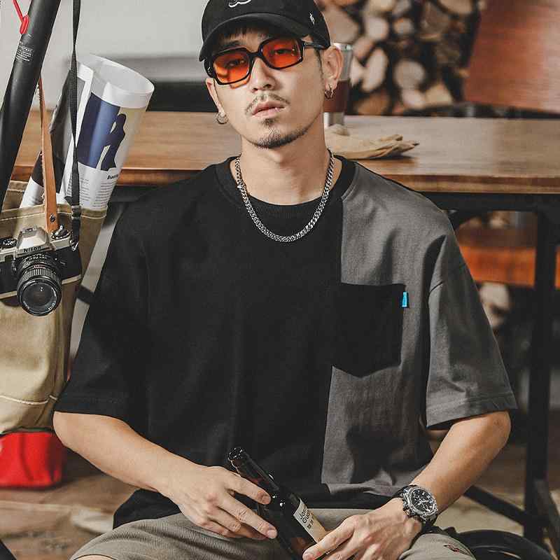 アメリカン 厚手 綿 メンズ 半袖 Tシャツ 夏 プリント メンズ 半袖 服