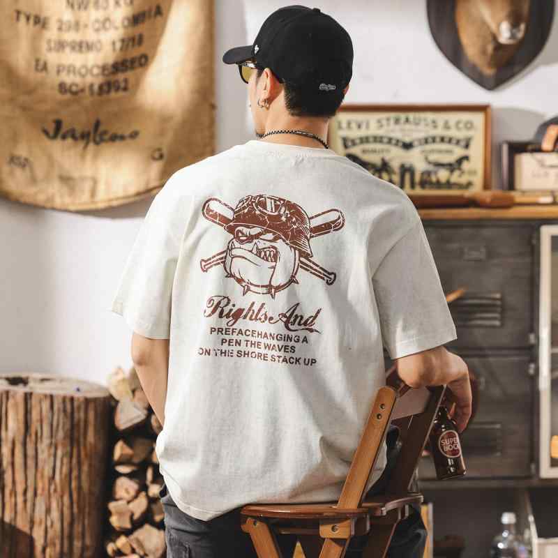メンズ 夏 半袖 ティーシャツ 表現スタイル アメリカン 心地好い ゆったり 相応う 途轍も無い大いさ トップス ティーシャツ メンズファッション-トップス-Tシャツ・カットソー