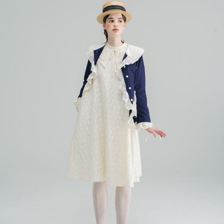 10月10日時 新作 レトロステッチワンピース レトロステッチワンピース ワンピース ワンピ 入学式 結婚式 入園式 卒業式 二次会 Ol オフィス レディース ロング丈 長袖 刺繍 秋 冬 Deerfieldtwpportage Com