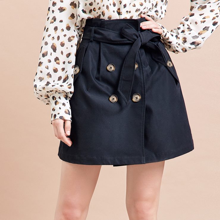無料長期保証 楽天市場 Artka ダブルボタン台形ミニスカート レディース 春 夏 秋 冬 Lideel リデール 本店は Www Bluewaterhomecare Com
