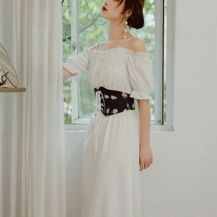 Ol 上品 卒業式 レース 春 リデール ドレス 夏 レディース ワンピース 入学式 冬 Lideel 結婚式 レース 秋 入園式 二次会 ガーリー オフショルダーワンピース レディース 6月15日時 夏 大人 ガーリーオフショルダーワンピース ミディアム丈 新作 結婚式 半袖