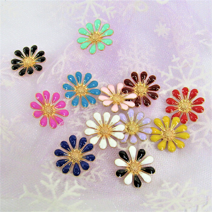 楽天市場】フラワー カボション センターパーツ 貼り付け デコ パーツ