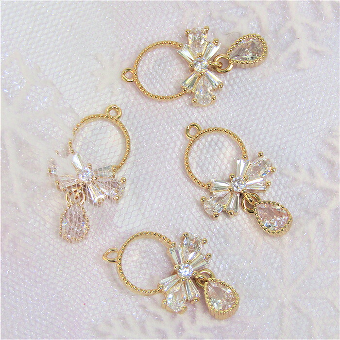 楽天市場】キラキラ雫チャーム 綺麗なしずく 涙型 カラーストーン 6個