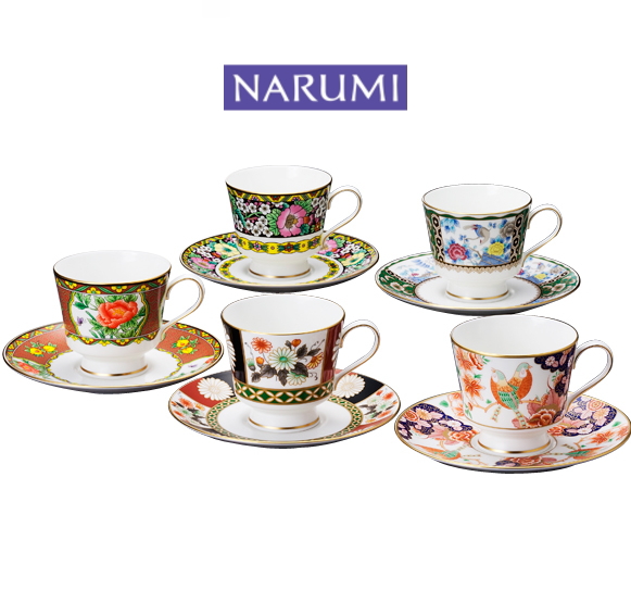 楽天市場 ｎａｒｕｍｉ ナルミ オリエンタル風デザインアソートコーヒーカップ ソーサー ５客セット５客碗皿 内祝い お返し 出産内祝い 結婚お祝い 結婚内祝い プレゼント コーヒー5客セット 珈琲5客 リアン 雑貨とギフトのお店