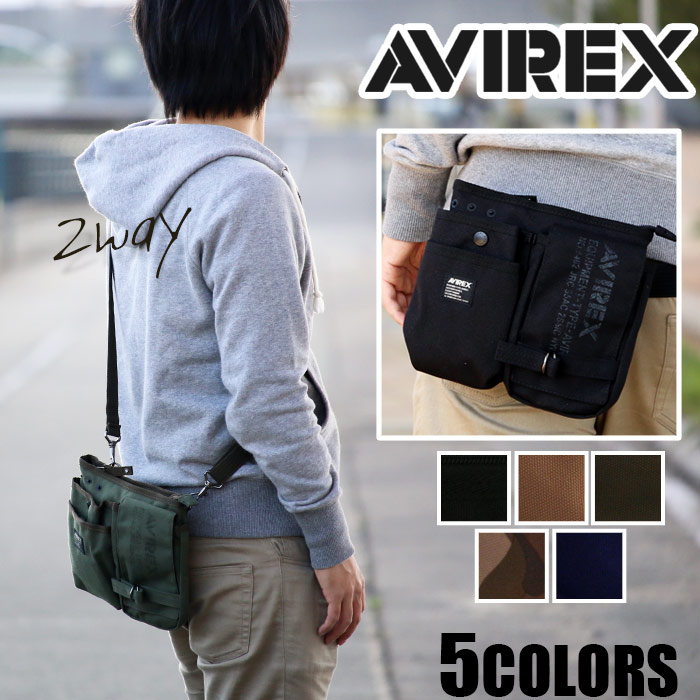 希少　アヴィレックス　レザー　ウエストバッグ　ヒップバッグ アビレックス) AVIREX アヴィレックス レザー ウエストバッグ