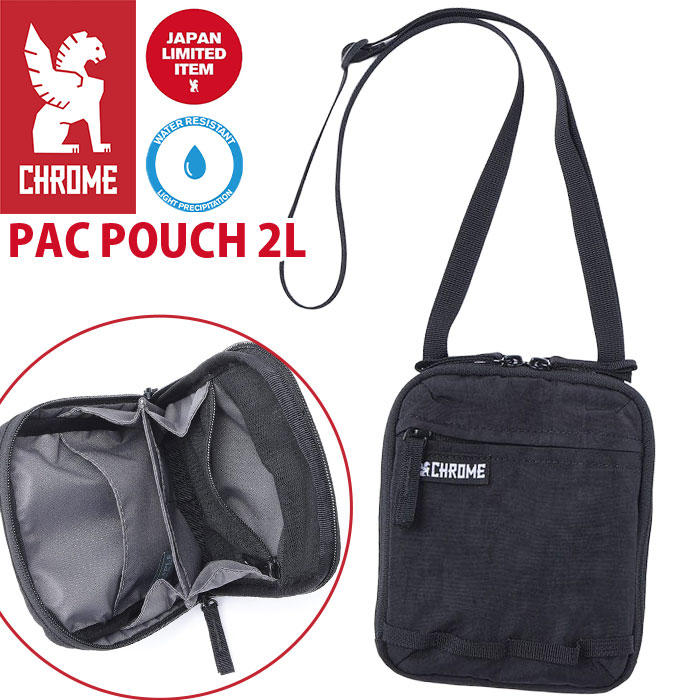 【SALE20%OFF】 CHROME INDUSTRIES クロームインダストリーズ ショルダーバッグ PAC POUCH 2L ミニショルダーバッグ 正規品 メンズ レディース ポーチショルダー ミニバッグ ショルダー バッグ ポーチ バッグインバッグ 黒 かばん 軽量 JP244 【CPT】