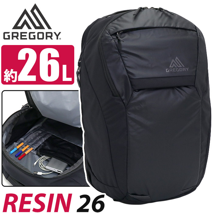 送料無料 おしゃれ 黒リュック 街用リュック 大人 通勤用 都会 出張 バッグ 高校生 メンズリュック ブランド かっこいい 通学用 旅行 都市生活 アウトドア カジュアル ファッション 丈夫 自転車通勤 リュック 26l Gregory グレゴリー 21 春夏 新作 正規品 リュック