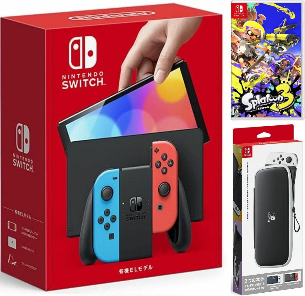 独特な店 Nintendo Switch 有機ELモデル Joy-Con L R ネオン スプラ