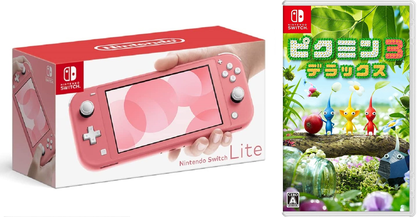 任天堂 スイッチライト本体 コーラル ピクミン3 デラックスnintendo Switch Liteクリスマスクリスマスラッピングお誕生日 代引き不可