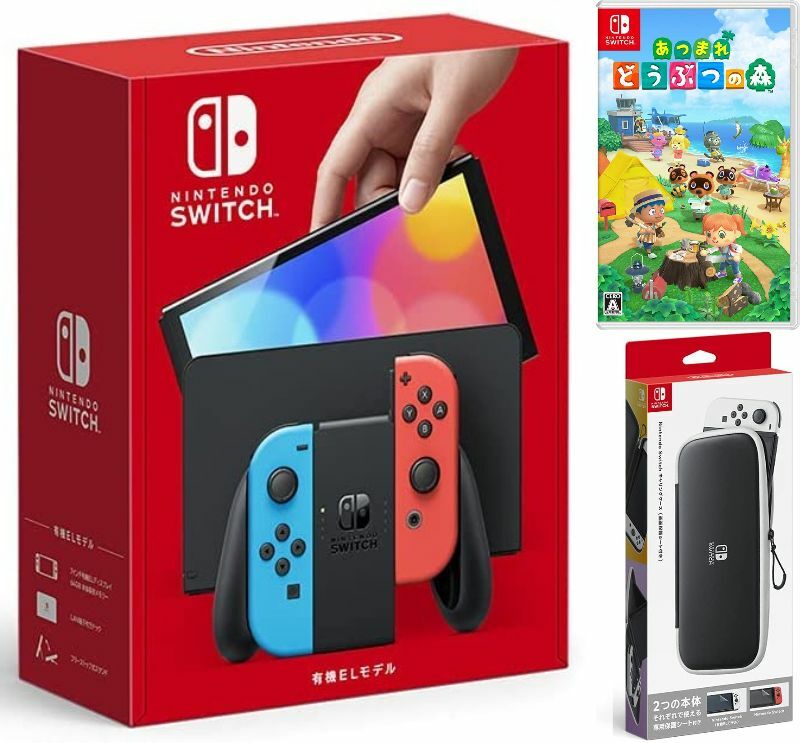 Nintendo Switch(有機ELモデル) Joy-Con(L) (R) ネオン あつまれ