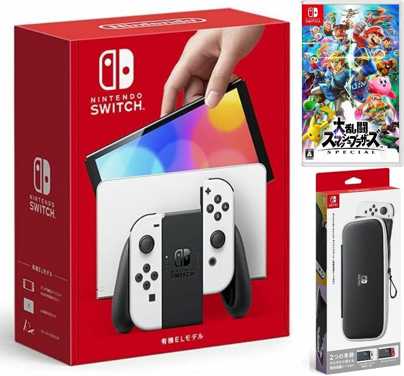 Nintendo Switch 有機ELモデル Joy-Con L R ホワイト 大乱闘スマッシュ