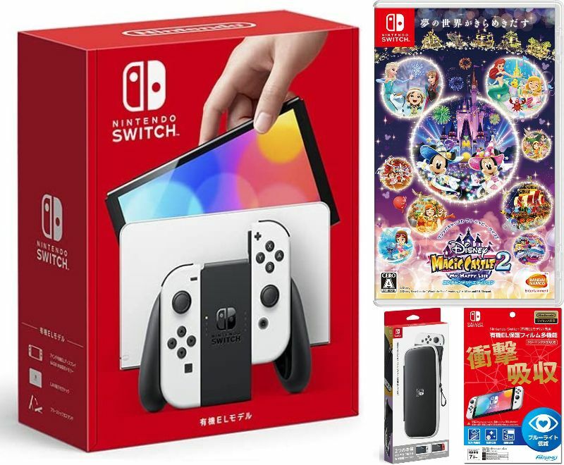 Nintendo Switch(有機ELモデル) Joy-Con(L) (R) ホワイト ディズニー