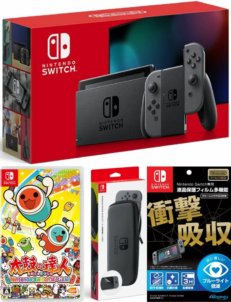 購入 Nintendo Switch Joy-Con L R グレー 太鼓の達人 Switchば~じょん