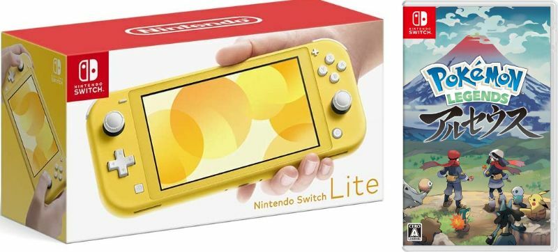 ペア switch lite 新品4点 アルセウス ポケモン イエロー スイッチ