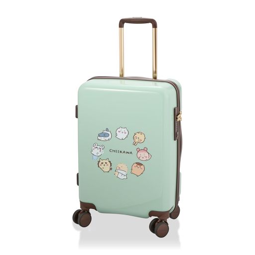 旅行バッグ ちいかわ 機内持ち込み能力のある S大きさ 電気容量35L サスペンションダブルキャスター 2WAY鍵を掛ける HPL2342-49 CH2.ペパーミント倶楽部