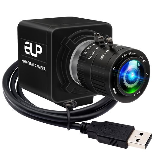ELPCAM USB 写真機 4K 120fps 1080P 弾丸道路ゴルフ律動的な調子Web写真機 12 メガ画素 USB ウェッブ 3 倍手動光学望遠レンズ付き添い人 近接写真 パソコンプラグアンドプレイ ライブストリーミング 工業労働者階級…