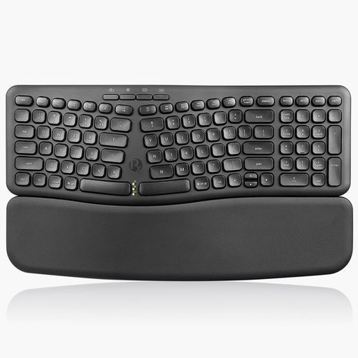 PerixxPERIBOARD-636BUSワイヤレスエルゴノミクス英語取り合わせ鍵盤USB2.4繋ぎ合わせる着脱式リストレストブラック
