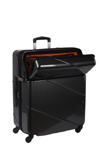 [トラベリスト]旅行バッグ無料預入最大限度大きさ大静電容量キャリーケースキャリーバッグ取りひろげるとっ始め開けはなし無声映画拷問台ジェネラス105(126)L黒いこと炭素