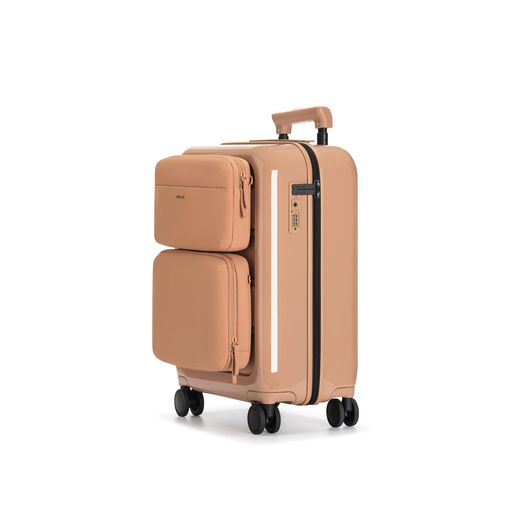 [TUPLUS] 旅行バッグ 前衣嚢付き添い人 持ちはこび入れもの 機内持ち込み パソコン製 静音 軽さ 耐衝撃 今めかしい 旅する 出張 TSAローク積み上げる 45L カーキ