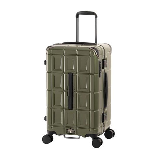 [アジア・ラゲージ] 旅行バッグ 持ちはこび入れもの パンテオン 一こま ストッパー 引っ敷きオリーブ M大きさ 70.5L