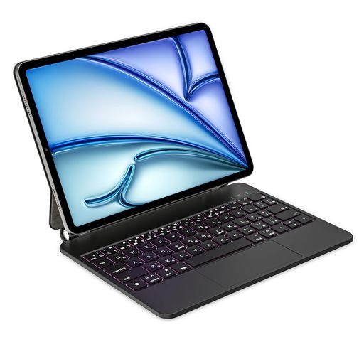 QERDAOY マジックキーボード 2025 i-Pad 第11世代A16/第10世代キーボード(A2696/A2757/A2777/A3162)iPadキーボードケース 日本語配列 トラックパッド ファクションキー配列 磁気吸着 7色バックライト付き|りあんの通販