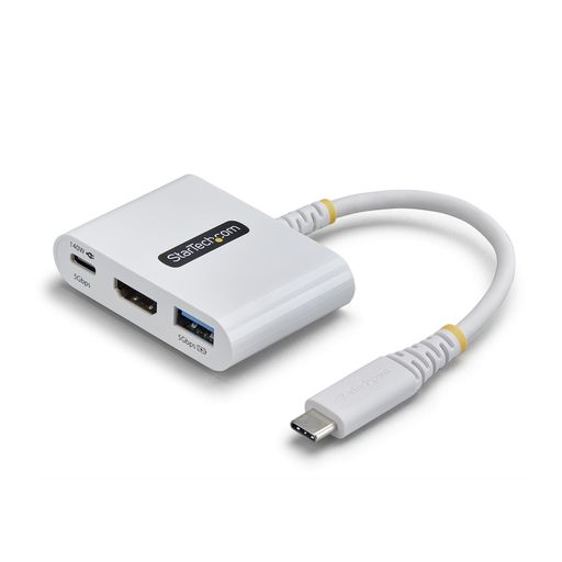 StarTech USB-Cこしき 4K60サイクル HDMI 1画面最終生産物 140W PD 1x USB-A 白いこと マルチポートアダプタ 168W-USBC-MULTIPORT