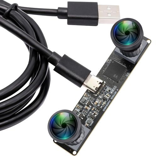 ELPCAM3DステレオUSB写真機120fpsグローバルシャッタープリンターUSB写真機モデュール120度歪みなりなし同期調整デュアル水晶体パソコンコンピューターカメラプラグアンドプレイRaspberryPiMacLinuxWindows用