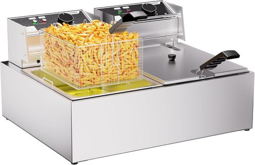 20L御勤め用灯し火フライヤー、3400W卓上フライヤー、2x6L取りはずし能力のあるな提げ篭付き添い人、気温調節する役立つこと付き添い人フライヤー